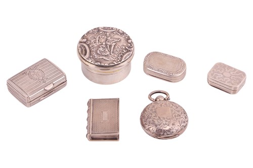 Lot 220 - A small collection of silver cases; to include...