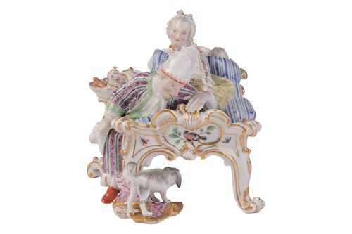 Lot A Meissen porcelain figure group of the...