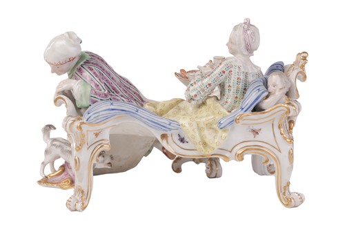 Lot A Meissen porcelain figure group of the...