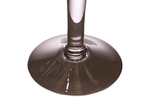 Lot A fine stipple-engraved glass goblet by Simon...