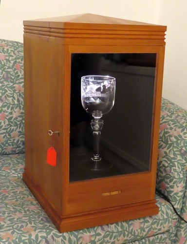 Lot A fine stipple-engraved glass goblet by Simon...