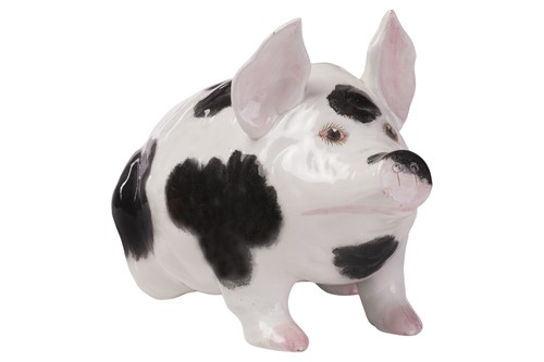 Lot Wemyss pottery; a large black and white...