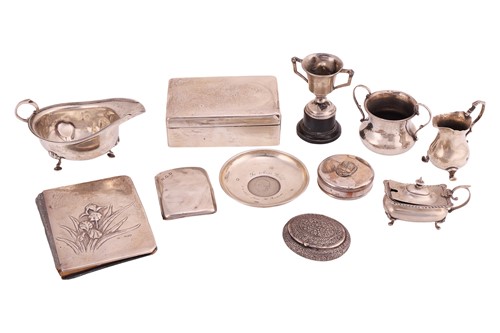 Lot 266 - A group of assorted small silver items; to...