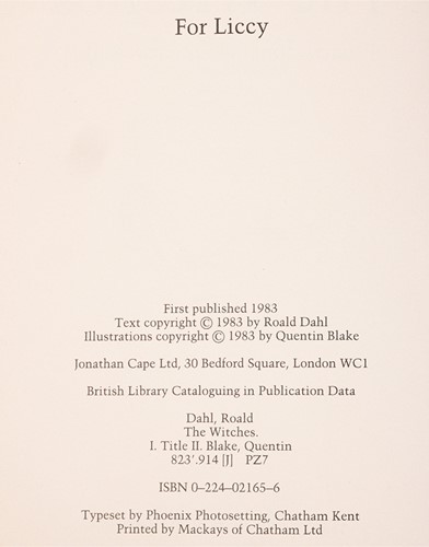 Lot 89 - Dahl (Roald), a collection of six first...