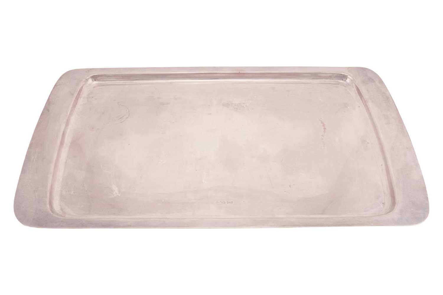 Lot 288 - A large silver tray, by Walkers & Hall,...