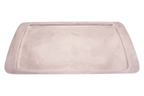 Lot 288 - A large silver tray, by Walkers & Hall,...