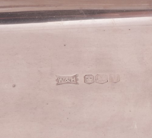 Lot 288 - A large silver tray, by Walkers & Hall,...
