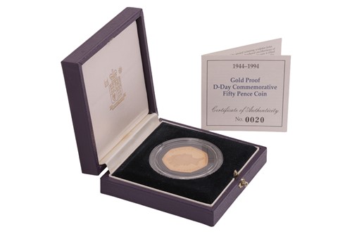 Lot 196 - A Royal Mint Gold Proof D-Day Commemorative...