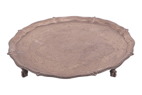 Lot 276 - A Victorian silver salver, London 1872 by...