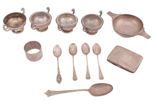Lot 278 - A collection of small items of silver,...