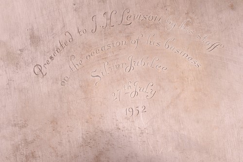 Lot 263 - A large presentation silver salver, Sheffield...