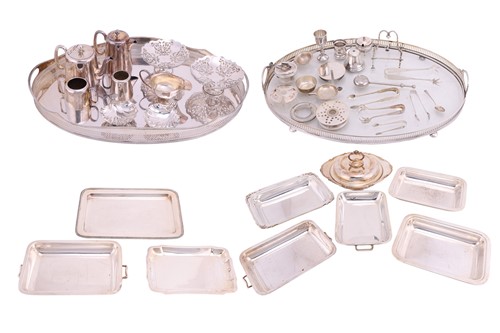 Lot 218 - A large collection of silver-plated items; to...