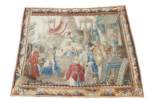 Lot An 18th century French Aubusson chinoiserie...