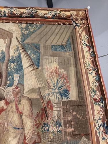 Lot 26 - An 18th century French Aubusson chinoiserie...