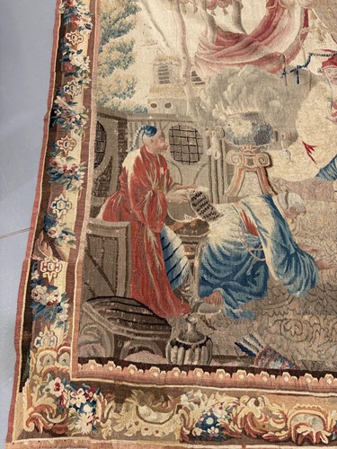 Lot 26 - An 18th century French Aubusson chinoiserie...