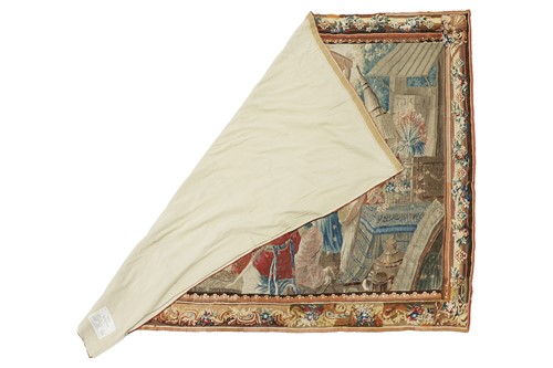 Lot An 18th century French Aubusson chinoiserie...
