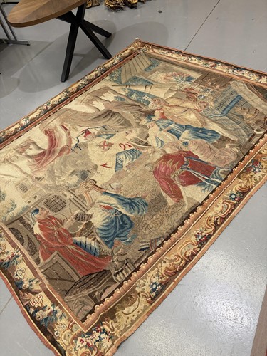 Lot 26 - An 18th century French Aubusson chinoiserie...