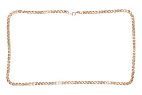 Lot 15 - An anchor link chain in 9ct yellow gold,...