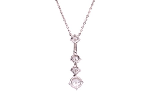 Lot 192 - DeBeers - An 'Arpeggia' diamond pendant...