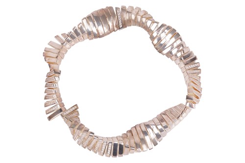 Lot 52 - Bottega Veneta - A crescendo spiral necklace,...