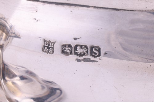 Lot 250 - A silver three-piece tea service, Sheffield...