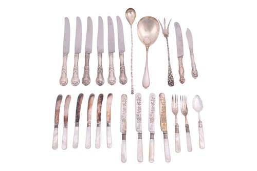 Lot 277 - A mixed group of Art Nouveau style flatware;...
