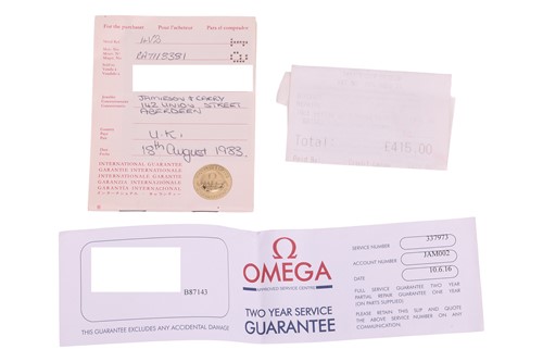 Lot Omega – An 18ct Gold De Ville Wristwatch...