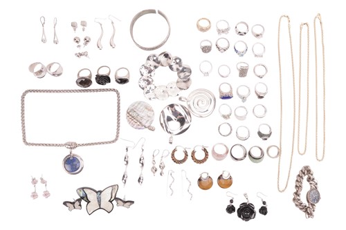 Lot 82 - A group of costume jewellery; to include five...