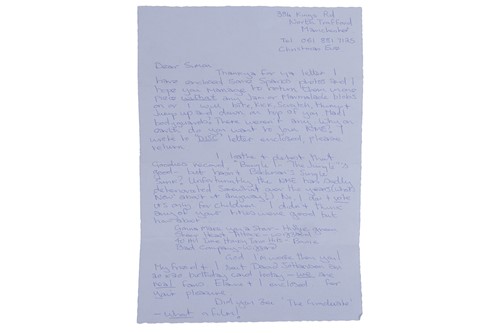 Lot 17 - Steven Morrissey (b.1959), songwriter and...