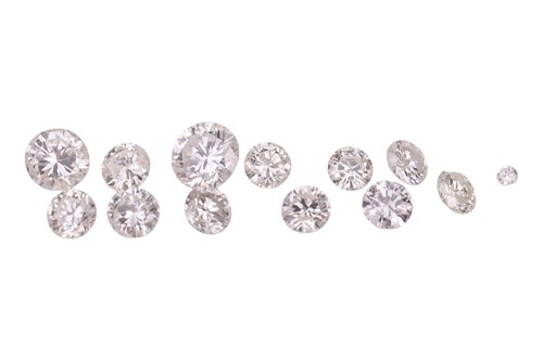 Lot 167 - A group of thirteen small brilliant-cut...