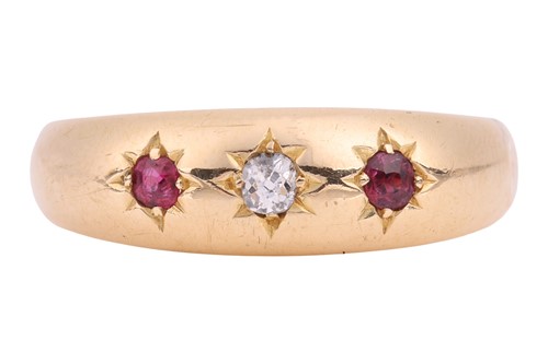 Lot A Victorian ruby and diamond gypsy ring,...