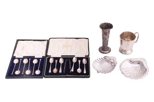 Lot 273 - A group of miscellaneous silver items; to...