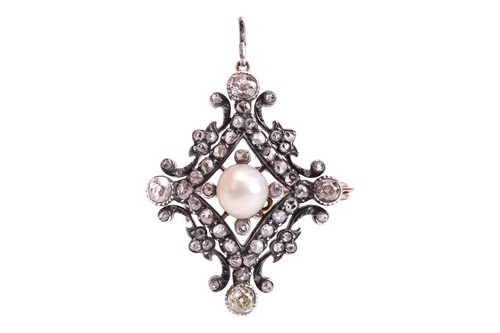 Lot A mid-Victorian natural saltwater pearl and...