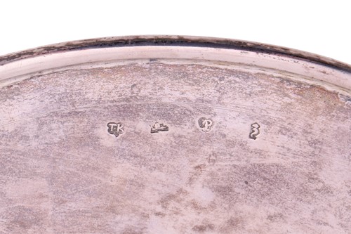 Lot A pair of Scottish Queen Anne tazze, of plain...