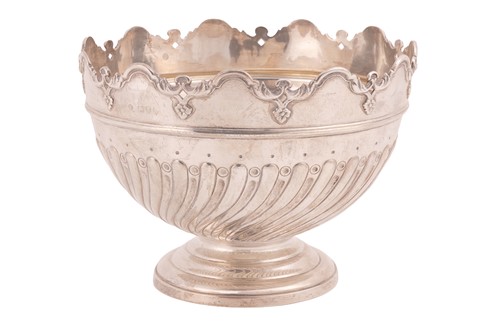 Lot 271 - A silver punch bowl, London 1891 by Walter &...