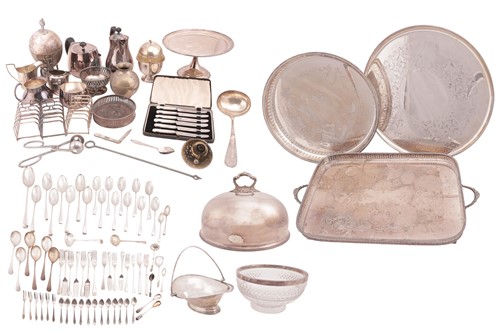 Lot 162 - A large collection of white metal and...