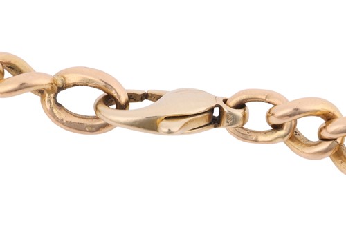 Lot 112 - A curb link bracelet, comprising a series of...