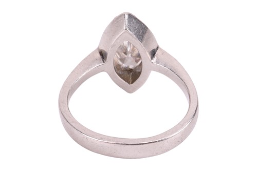 Lot A marquise-cut diamond ring, featuring a...
