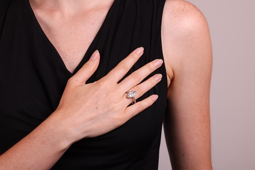 Lot A marquise-cut diamond ring, featuring a...