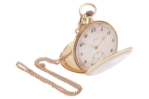 Lot Alpina – Open Face Pocket Watch, stamped ‘750’...