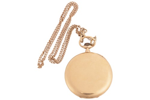 Lot Alpina – Open Face Pocket Watch, stamped ‘750’...