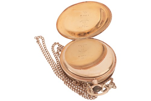 Lot Alpina – Open Face Pocket Watch, stamped ‘750’...