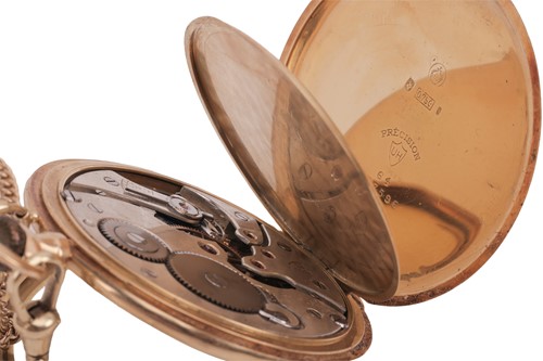 Lot Alpina – Open Face Pocket Watch, stamped ‘750’...