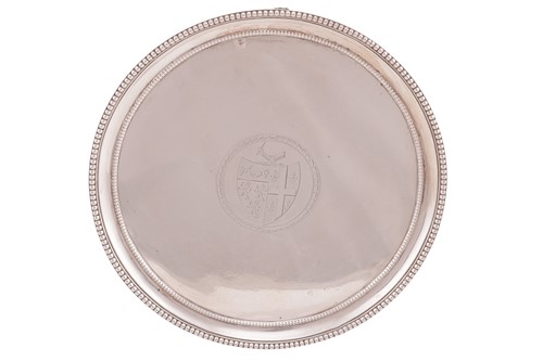 Lot A George III silver salver, London 1784, by...