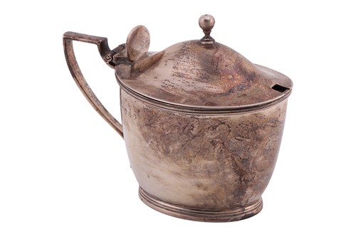 Lot 235 - A George III silver mustard pot, London 1802...