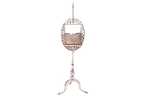 Lot 231 - A silver photograph stand, modelled as a pole...