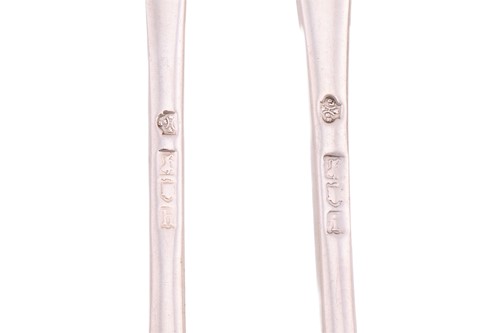 Lot 236 - A set of eight Hanoverian pattern pastry forks...