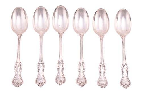 Lot 202 - A set of six Victorian silver single-struck...