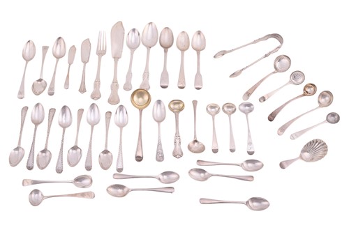 Lot 171 - A mixed collection of small silver flatware,...