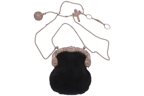 Lot A late 19th century French chatelaine cum...